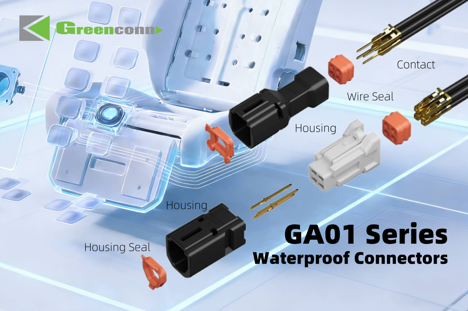GA01 Series Waterproof Connector Structural Diagram